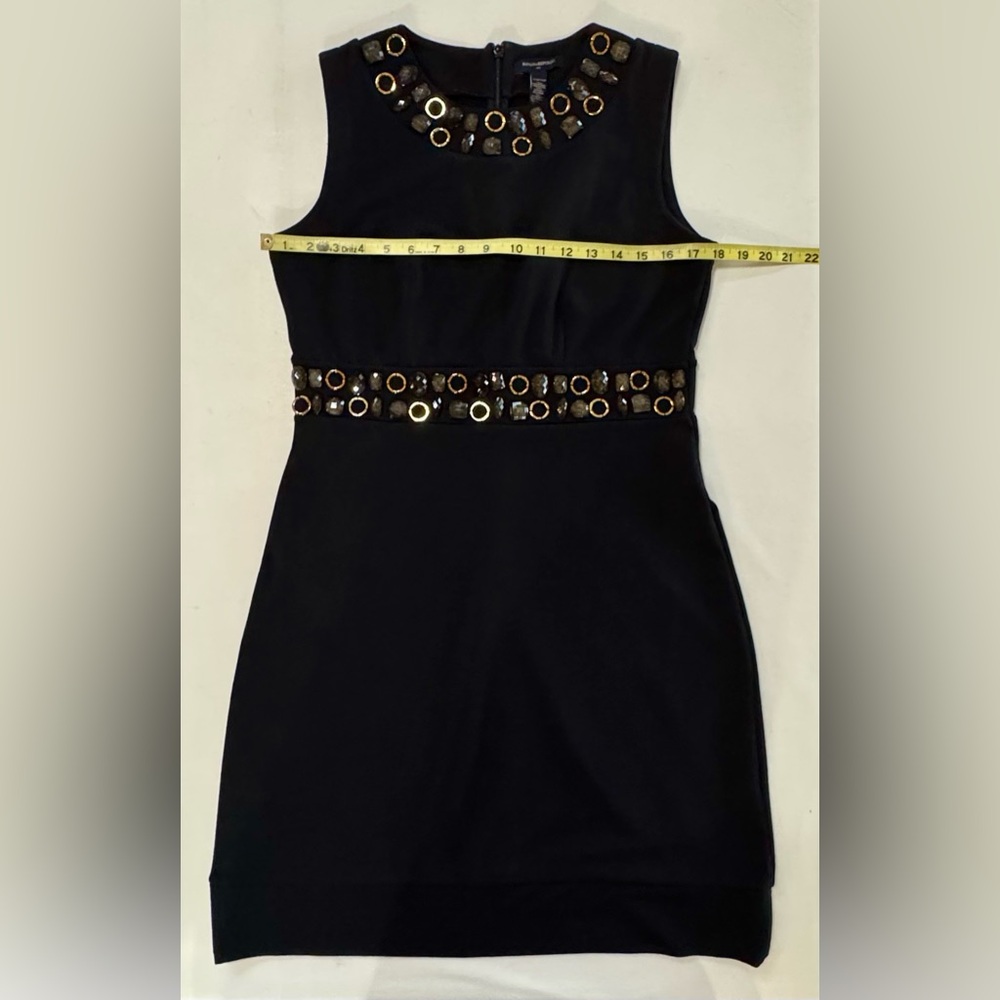 BANANA REPUBLIC Black Dress with Gold & Stone Accents (6) - Picture 10 of 17